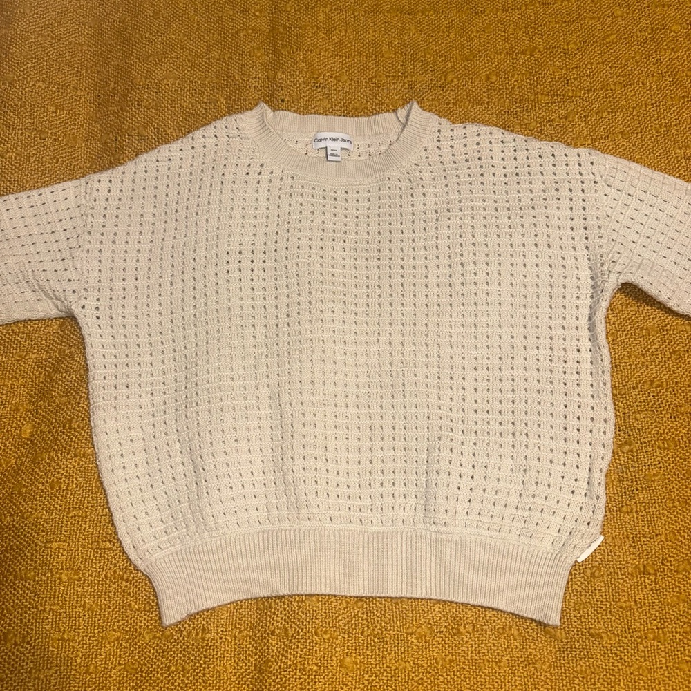 Calvin Klein Cream Knit Sweater - Picture 3 of 5